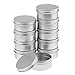 Sharplace 10pcs Cosméticos Caja de Aluminio Redondo Crema Envases de Bálsamo Labial Vacíos Frascos de Estaño - 10x150ml