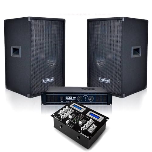 Pack Sono Pro 2 Enceintes + ampli stéréo 2x200 WRMS + DJM250-BT
