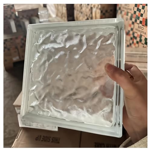 los ladrillos de vidrio, Bloques de vidrio transparentes de 190 x 190 x 80 mm for pared divisoria de oficina y decoración de espacios.(Clear-g)