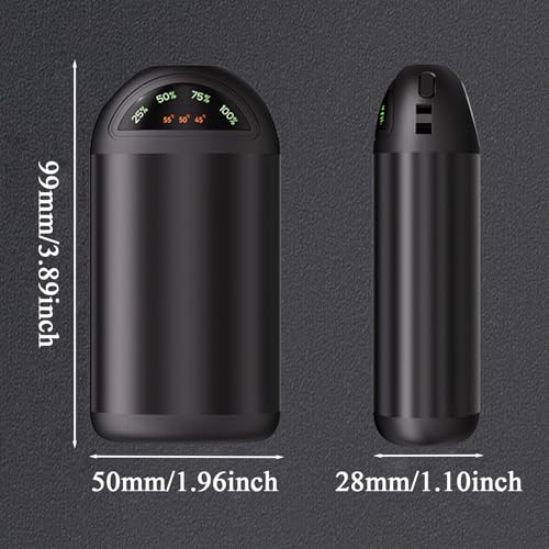 Calentadores De Manos Cargables,Batería Externa Calentador De Manos 5000mAh con Luz - Bolsillo Térmico para Senderismo Camping Deportes Exteriores Invierno - imagen 5