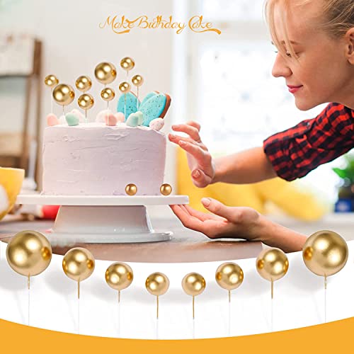 LIBRNTY 50 stuks mini-cupcake-toppers, verjaardagstaartdecoratie, festivaldessertdecoratie, voor bruiloft, verjaardagsfeest, Kerstmis, taartdecoratie, feest, Valentijnsdag, dessertdecoratie (goud) - Image 5