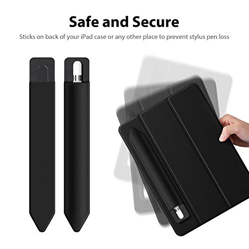 Doormoon Pencil Holder for iPad 2018 (6th Gen)/ iPad Air/ 9.7 / Pro 10.5"/12.9", Detachable Elastic Apple Pencil 2nd Gen Leather Sleeve Pocket Pouch - Image 4
