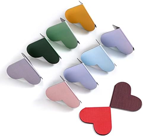 10 Pack Heart Cute Magnetic Bookmarks Bulk for Books, Assorted Magnetic Page Corner Bookmarks for Book Lovers,Kids,Women,Men,Teachers,Students,Birthday Christmas Graduation Gift (2-Side Printed)