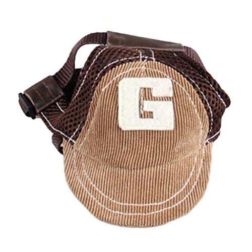LOVIVER Hundecap Hundehut Baseballmütze Sommer Baseball Cap Kappe Für Hunde, Kaffee, M