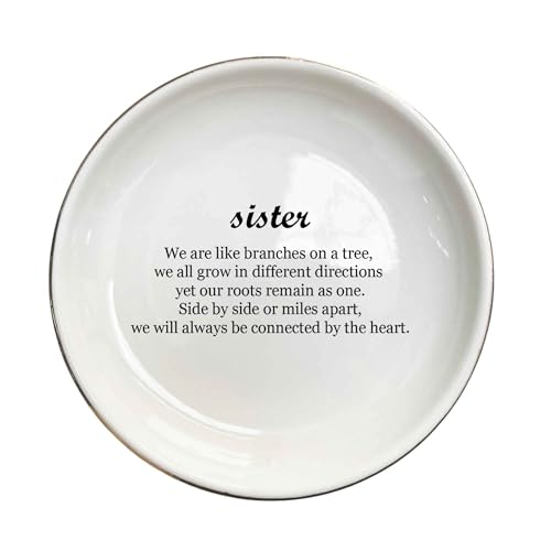BAT TRANG Ceramic Jewelry Dish, Sister of The Bride Wedding Gift, Bridal Shower Gift, Gifts for Sister from Bride, Sisterin Law Gift, Birthday Gift, Bridesmaid Gift