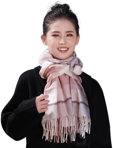 （09:30時点） [Utukky] カシミヤマフラー レディース カシミヤ100％ チェック柄 カシミヤストール 内モンゴル産高級カシミヤ スカーフ 大判 厚手マフラー 冬 防寒 ふんわり 誕生日 結婚式 クリスマス プレゼント 贈り物 男女兼用