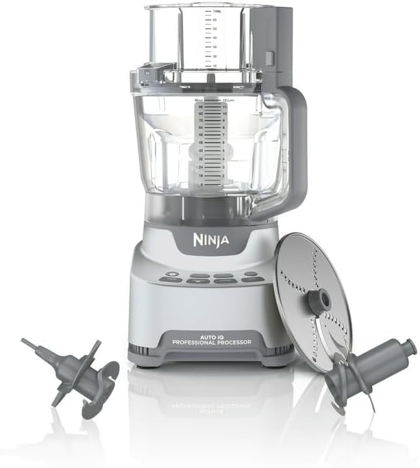 Miniatura 5 de Ninja Professional XL Procesador de alimentos de 1200 vatios con espiralizador automático, tazón XL de 12 tazas, 3 velocidades, masa y cuchillas
