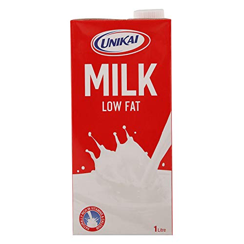 Unikai Low Fat Milk In Tetra Pack, 1 Litre (Pack Of 4)