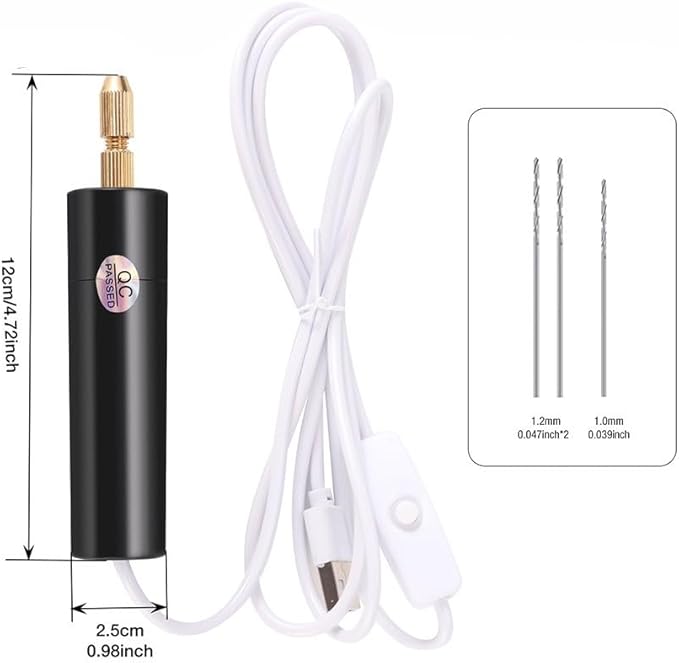 Taladro Manual Eléctrico Mini USB Sumsoctober para Madera y Manualidades miniatura 2