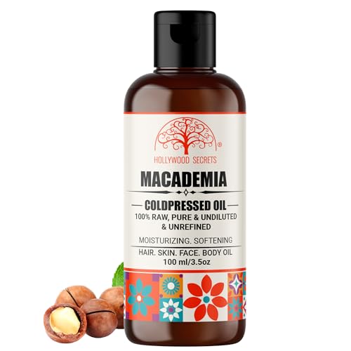 Image of Organic Pure Macadamia Oil Hair Skin Face Body 100 ml