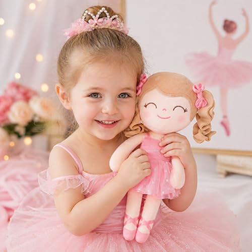 Gloveleya Baby Doll Gifts Plush Curly Hair Ballet Dolls Soft Girl Toys Pink 33CM by Gloveleya - Used condition - Image 8