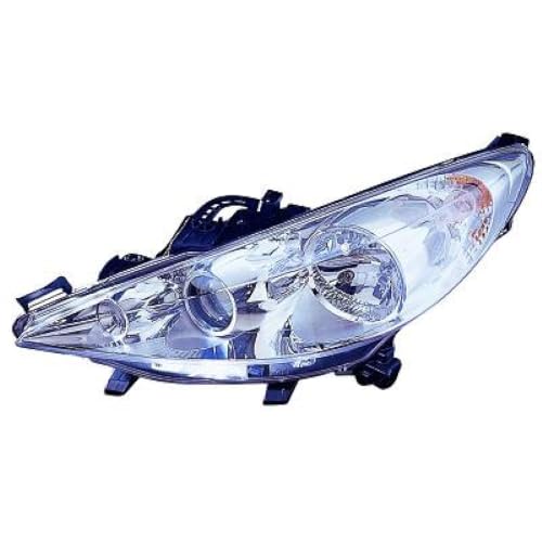 Faro derecho H7 H1 para Peugeot 207 CC con óptica halógena de alta claridad