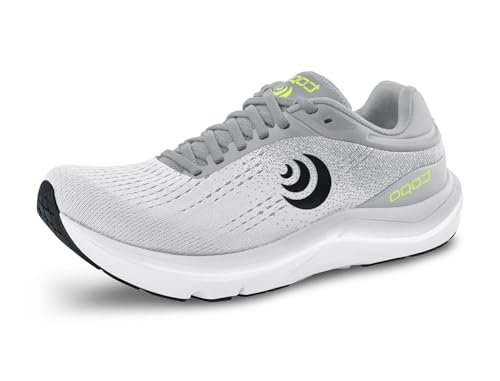 Topo Athletic Men's Magnifly 5 Running Shoes - Comfortable Lightweight Cushioned Durable 0MM Drop Laced Road Running Shoes, Athletic Shoes for Road Running, Grey/Black, Size 11