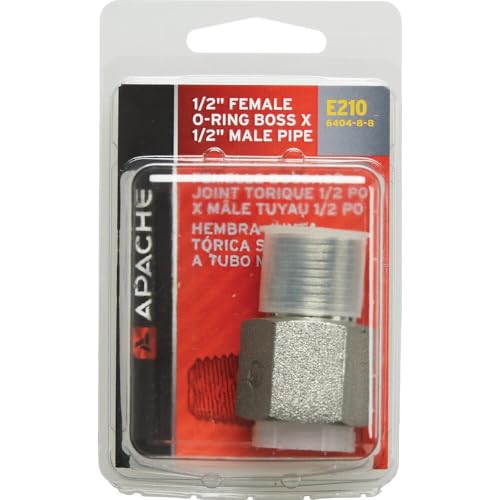 Image of Apache 39038966 1 /2 inch Female O-Ring Boss x 1 /2 inch Male Pipe Hydraulic Adapter (Style 6404)