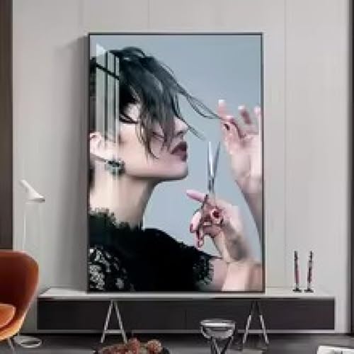 Peinture salon de coiffure haut de gamme, impression sur toile 70x100cm YUSUZHU