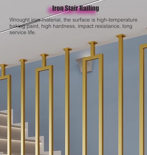 Balaustres de escalera, husillos de metal personalizados para escaleras interiores, reemplazo de poste de barandilla de hierro montado lateralmente, 68 cm de altura, ideal para decoración del hogar (1