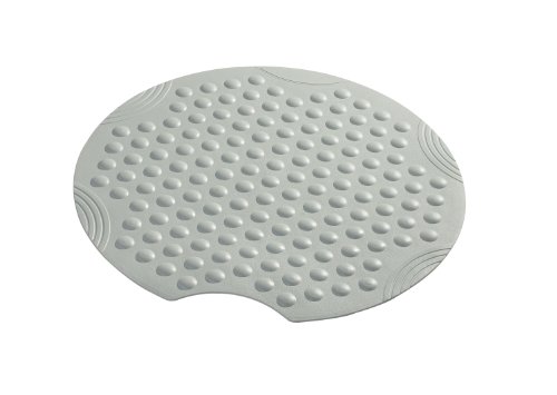 RIDDER Duscheinlage, Duschmatte ca. Ø 55 cm, Tecno, grau | Allergikerfreundlich | Made in Germany | Nachhaltig | Recyclebar | Waschbar | PVC-frei | Massageeffekt