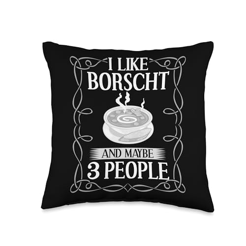 Borscht Soup Food Beetroot Recipe Throw Pillow