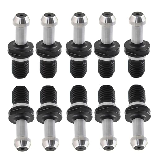 TJHSM 10PCS Cat40 45° Coolant Pull Stud Knob Replacement Parts for Machine Tool Lathe Machining