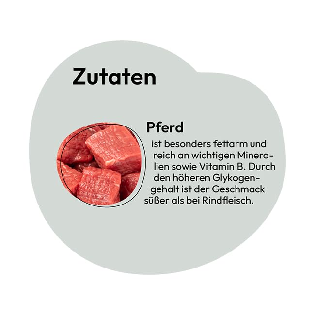 GRAU – das Original – Nassfutter für Hunde - Pferd Pur, 6er Pack (6 x 800 g), Monoprotein, für Erwachsene Hunde