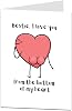 LimaLima Funny Best Friend Birthday Card. I Love You Bestie. For Women Female Friends