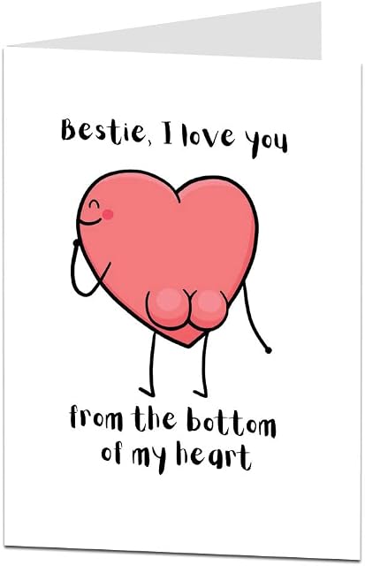 Funny Best Friend Birthday Card. I Love You Bestie. For Women Female Friends