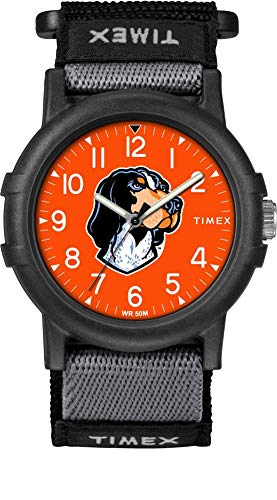 Image of Timex Unisex Collegiate Recruit 38mm Watch - Tennessee Volunteers with Black Fabric Strap