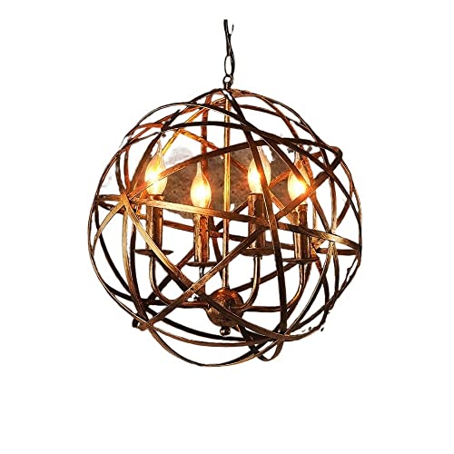 Suspension simple head chandelier industriel retro noir pour plafond de loft
