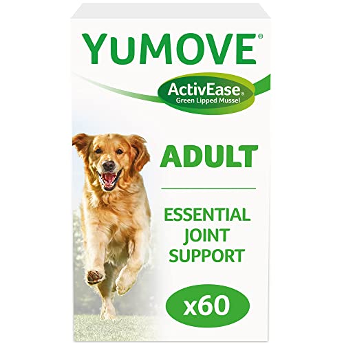 YuMOVE Chien Adulte | Complément Hanche et Articulations pour Chiens Adultes Raides, avec Glucosamine, Chondroïtine, Moule aux Lèvres Vertes | 6 à 8 ans | 60 Comprimés