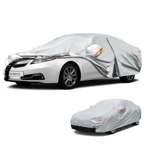 Image of GUNHYI 6 Layer Car Cover Custom Fit Acura TL (1995-2014) Waterproof All Weather, Heavy Duty Outdoor Snow Sun Rain Uv Protection (Ships from US Warehouse, Delivery 3-8 Days)