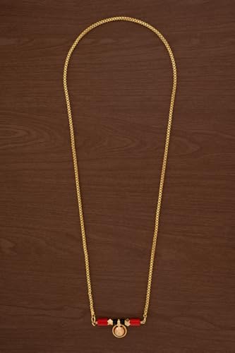 Image of Radha's Creations Golden Brass Mangalsutra Length 30.00 inches for Women