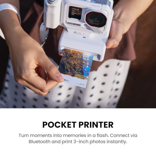 Image of Insta360 Ace Pro 2 Arctic White Limited Edition Flash Print Bundle - 8K Waterproof Action Camera Co-Engineered with Leica, 1 /1.3 inch Sensor, Leading Low Light, Xplorer Grip Pro Kit for Street Photography