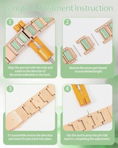 Image of Zitel Bling Rhinestone Metal Band Compatible with Apple Watch Straps for Women Girls Sparkling Shiny Wristbands