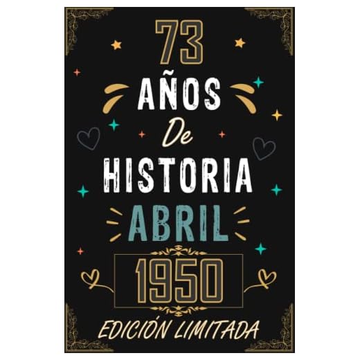 CUADERNO, 73 AÑOS DE HISTORIA ABRIL 1950 EDICIÓN LIMITADA: Regalo de 73 cumpleaños para mujeres y hombres, ideas de 73 cumpleaños... un cumpleaños... ... regalo de 73 cumpleaños para él/ella.