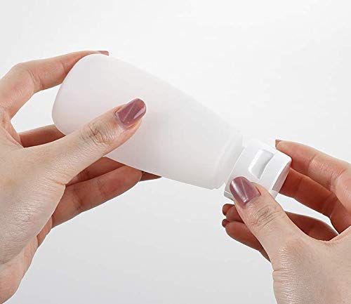 A hand holding a clear plastic squeeze tube, demonstrating its squeezable nature.