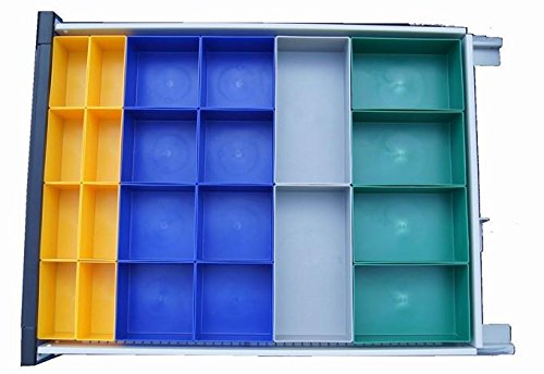 Lot De 10 Boîtes De Rangement Pour Tiroirs 1a-TopStore - 5 Couleurs, 32 Tailles - Gris, 198 X 99 X 40 Mm