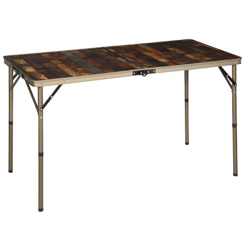 [クイックキャンプ] アウトドア 折りたたみテーブル 120×60cm 収納袋付き ヴィンテージライン