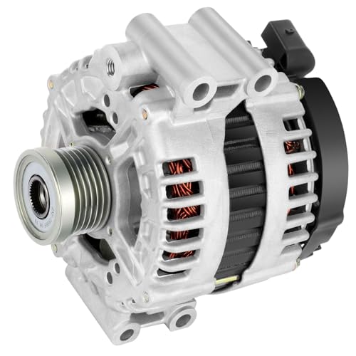 SCITOO Alternator 11301 Fit for BMW 2008-2013 3.0L For BMW 323i 2007-2009 2.5L For BMW X3 2007-2009 3.0L ABO0391 12-31-7-550-968 12V 180Amp CW 6 Groove Clutch Pulley VBO0391 400-24214 400-24287