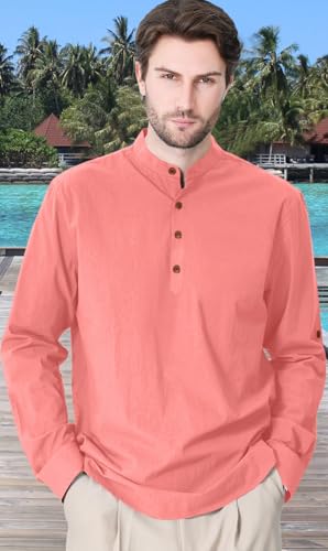 Image of Zombom Cotton Polyester Blend Solid Casual Regular Fit Mandarin /Chinese Collor Short Kurta Shirt for Men
