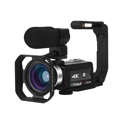 Caméscope 4K UHD 56MP avec WiFi et vision nocturne infrarouge pour vlog extérieur