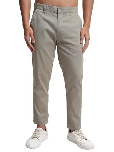 Image of Highlander Men's Slim Fit Formal Trousers | Ankle Length |Smart Trousers for Men | Chino Trousers for Men|Elegant Design | Comfortable Fabric for Daily Work & Formal Occasions