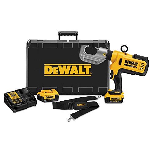 DeWalt DCE300M2 Cable crimping tool kit with dies, two 4.0 Ah batteries