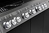 Tarrington House Barbecue a Gas con 6+1+1 Bruciatori Varley, Acciaio/Acciaio Inox, 72 kW, Coperchio con Termostato, Termometro Digitale, Bruciatore a Infrarossi, Armadio, Nero/Argento
