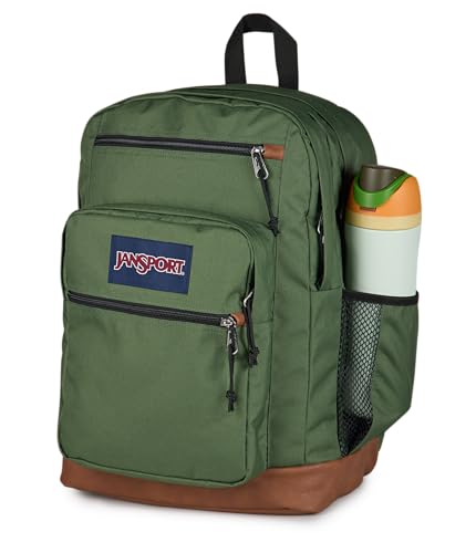 Image of JanSport Cool Backpack with 15-inch Laptop Sleeve, Large Computer Bag Rucksack with 2 Compartments, Ergonomic Straps, Cargo Green