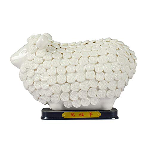 Chèvre Blanche en Céramique Fengshui, un Cadeau Symbolique et Spirituel