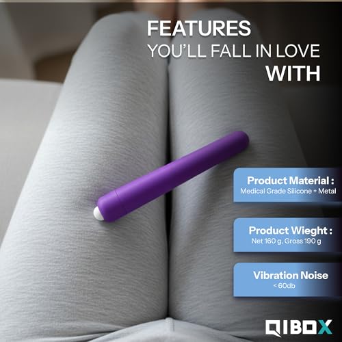 Image of ZYLLION Blush Vibrating Stick Personal Massager - Purple | Ergonomic Design | Multiple Vibration Modes | Quiet & Portable