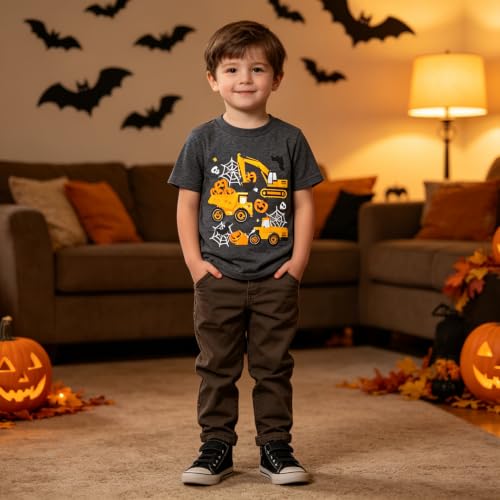 Funnycokid Toddler Boys Halloween Shirts Kids Tshirt Construction 4T 3T - image 5
