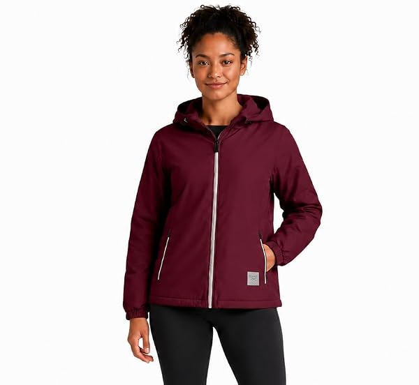 Reebok Womens Rain Jacket - Lightweight Full-Zip Coat with Hood & Pockets by Reebok - Used condition - US$41.20