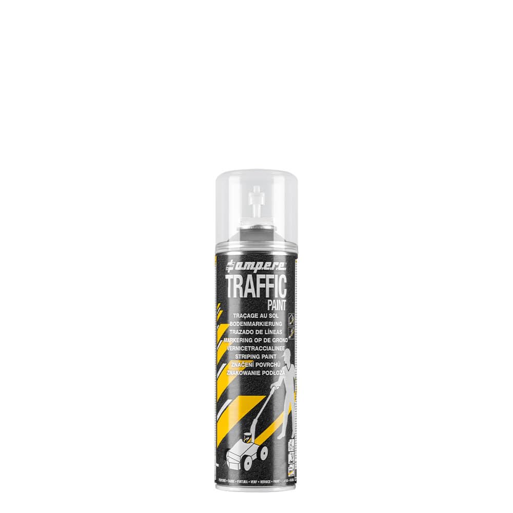12 Dosen Bodenmarkierungsfarbe AMPERE TRAFFIC PAINT, Farbe: weiß, Art.-Nr. AM81ZN218 | Bodenmarkierungsfarbe | Straßenmarkierungsfarbe | Markierungsspray