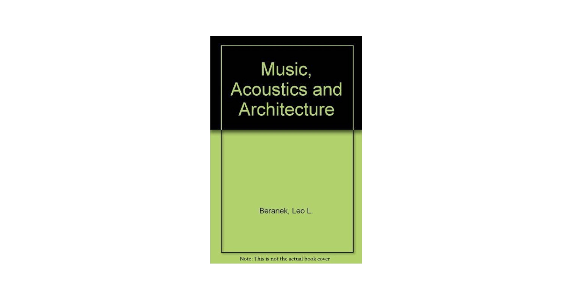 Music, Acoustics and Architecture by Leo L. Beranek (1962-06